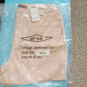 Judy Blue Light Pink Denim Shorts